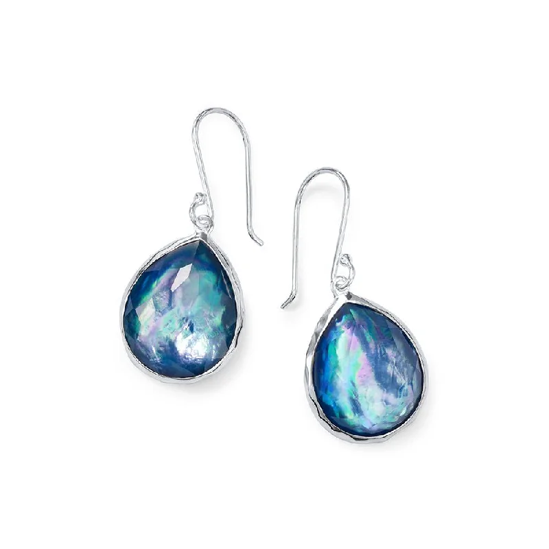 IPPOLITA Rock Candy® Sterling Silver Small Gemstone Teardrop Earrings in Clear Quartz, Mother-of-Pearl, and Lapis Triplet