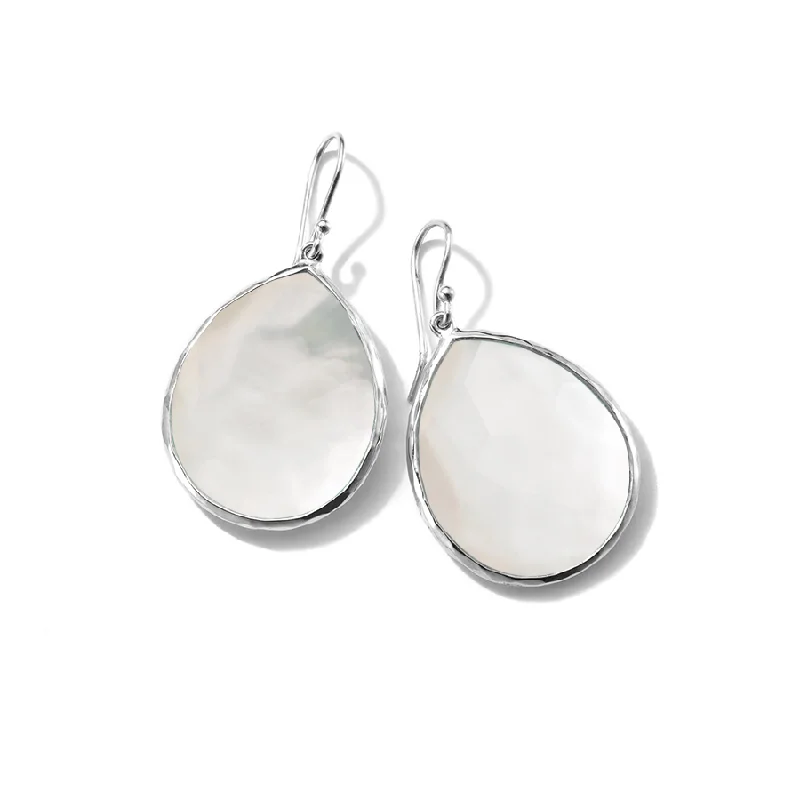 IPPOLITA Wonderland Sterling Silver Large Gemstone Teardrop Earrings in Mother-of-Pearl