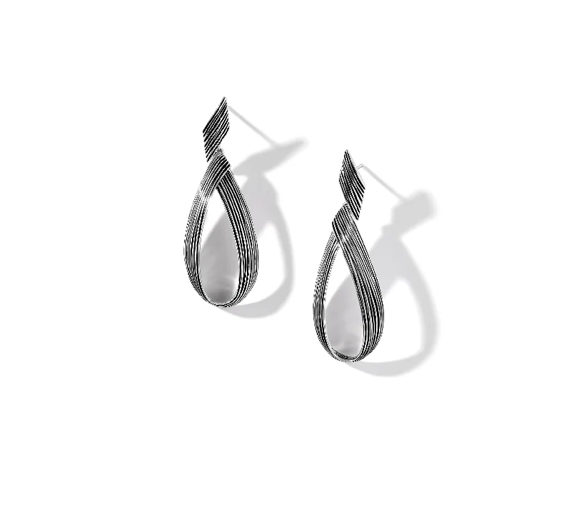 John Hardy Sterling Silver Bamboo Drop Earrings