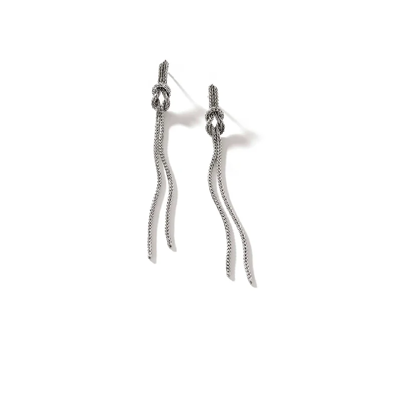 John Hardy Classic Chain Manah Drop Earrings in Sterling Silver