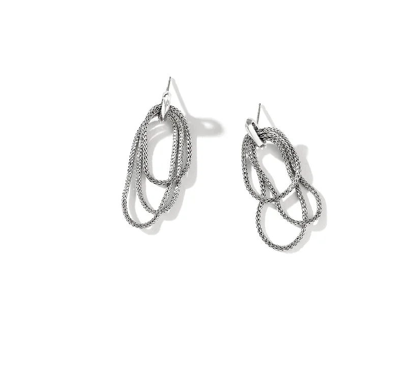 John Hardy Classic Chain Silver Drop Earrings