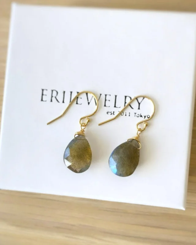 Labradorite Simple Drop Earrings