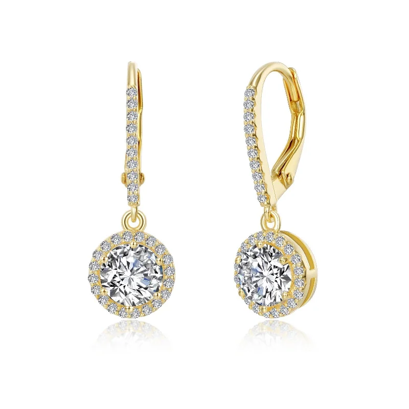 Lafonn Simulated Diamond Halo Drop Earrings E0193CLG