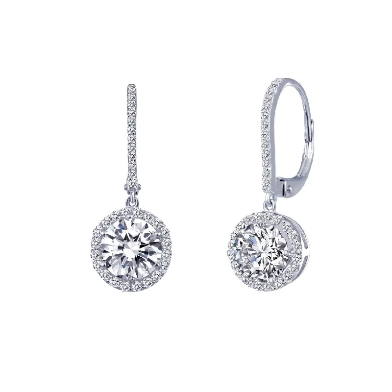 Lafonn Simulated Diamond Halo Drop Earrings E0193CLP