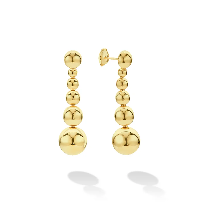 LAGOS Caviar Gold Six Graduated Bead Drop Earrings