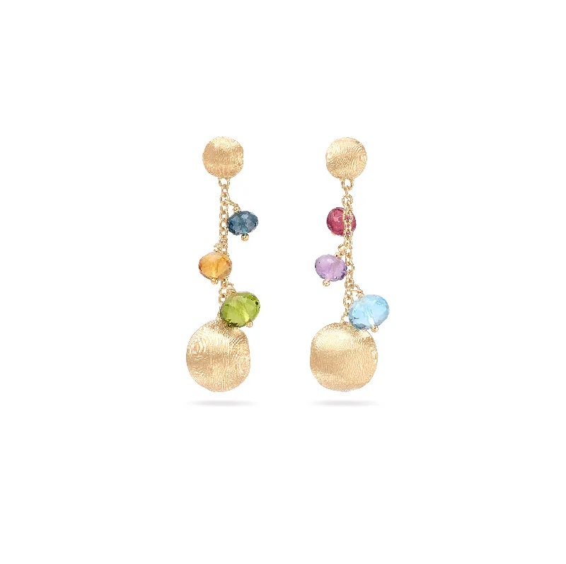 Marco Bicego Africa Yellow Gold Multi-Stone Drop Earrings