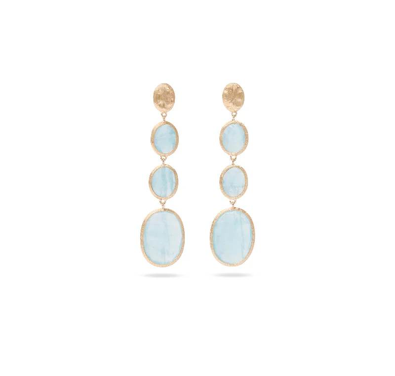 Marco Bicego Siviglia Yellow Gold Aquamarine Four Drop Earrings