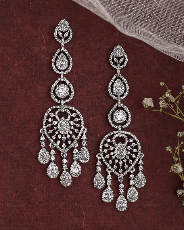 Melody Cz Dangler Earrings