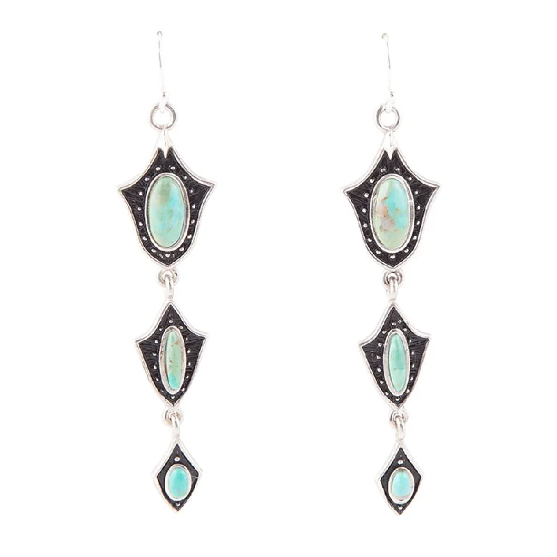 Phantom Turquoise Drop Earrings