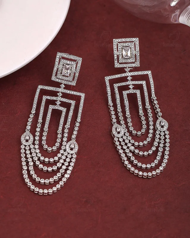 Robert Cz Dangler Earrings