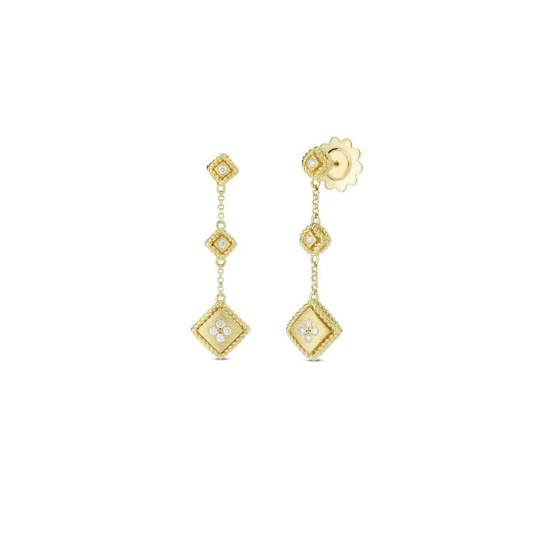 Roberto Coin Palazzo Ducale 18K Yellow Gold Diamond Drop Earrings