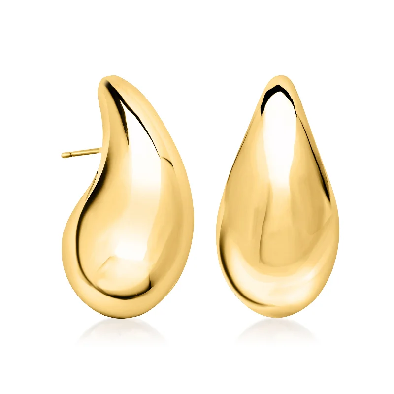 Ross-Simons Italian 14kt Yellow Gold Extra-Large Teardrop Earrings