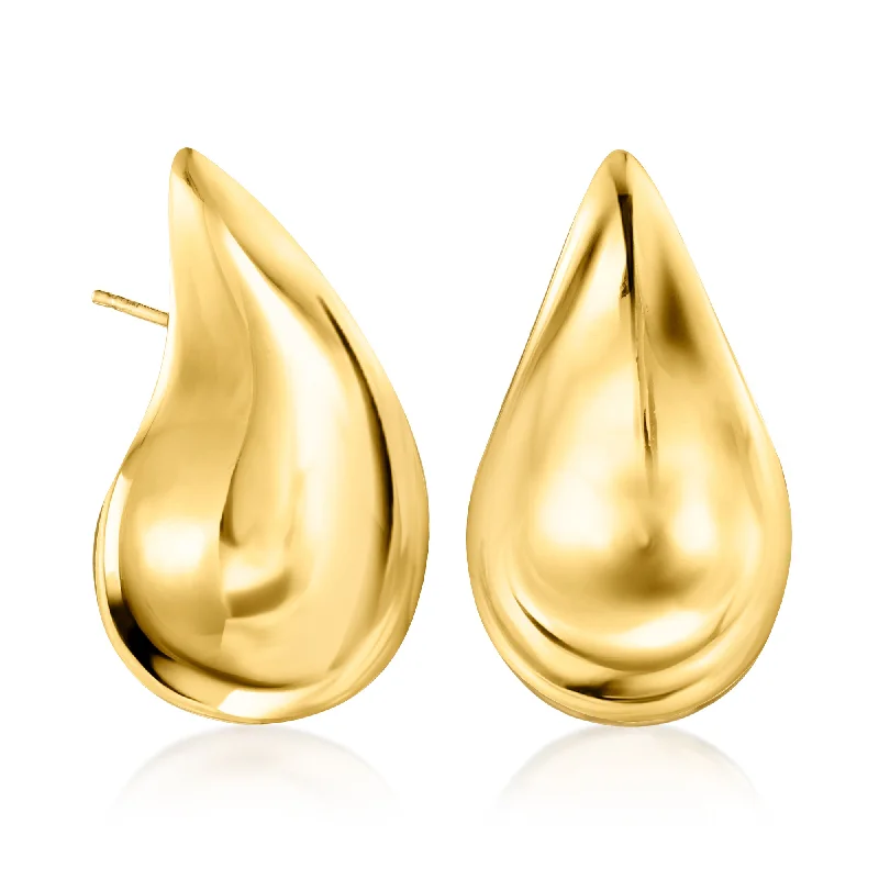 Ross-Simons Italian 14kt Yellow Gold Large Teardrop Earrings