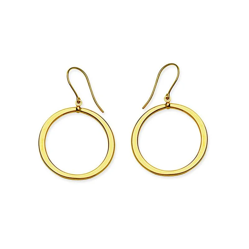 Sabel Everyday Collection 14K Yellow Gold Circle Drop Earrings