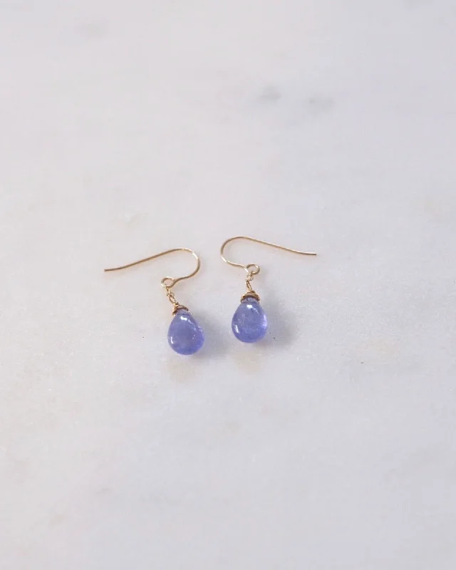 Tanzanite Simple Drop Earrings