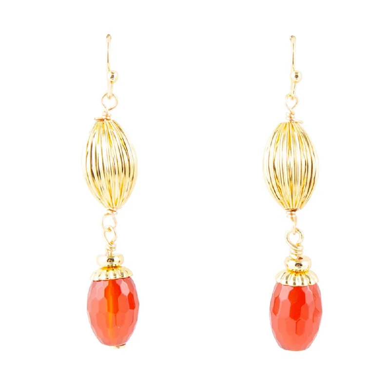 Victoria Carnelian Drop Earrings