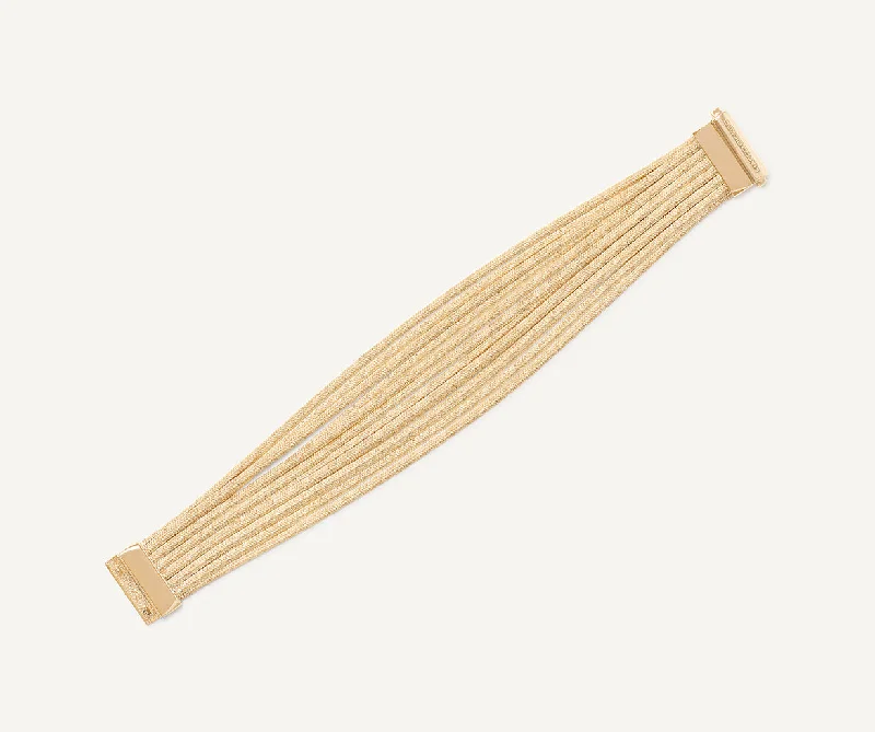 18K Yellow Gold 13-Strand Woven Bracelet