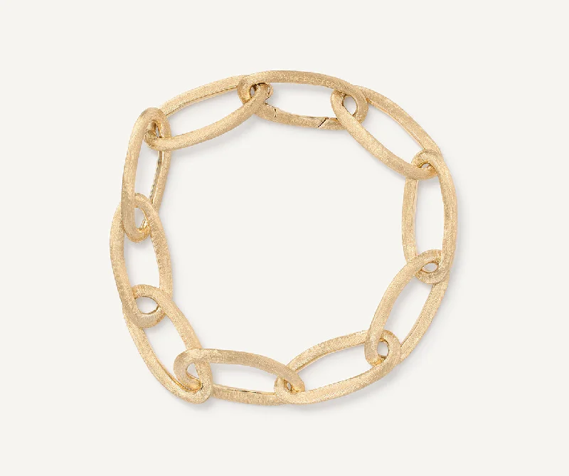 18K Yellow Gold Oval Link Bracelet