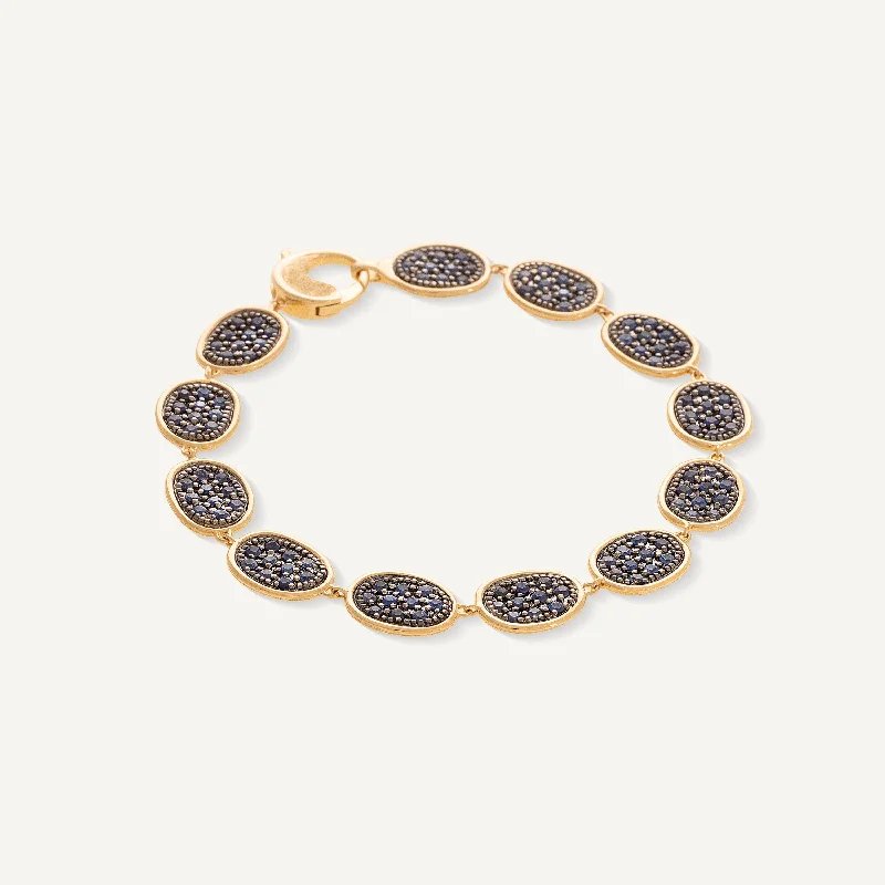 18K Yellow Gold Sapphire Pavé Bracelet