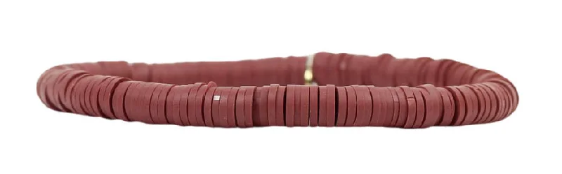 Stacker Stretch Bracelet - Rust Vinyl