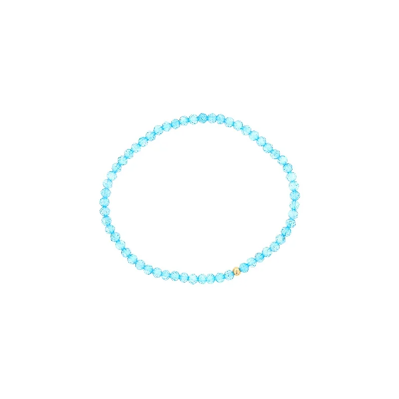 Dee Berkley Blue Topaz Bead Bracelet in 14kt Gold Filled (4mm beads)