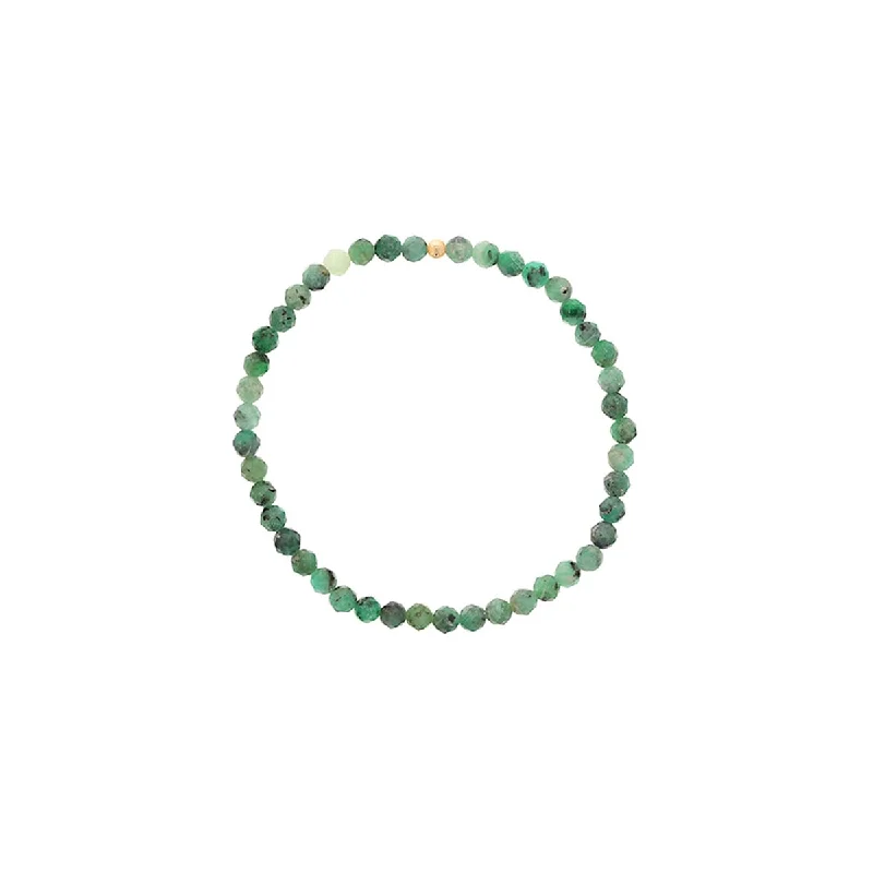 Dee Berkley Emerald Bead Bracelet in 14kt Gold Filled (4mm beads)