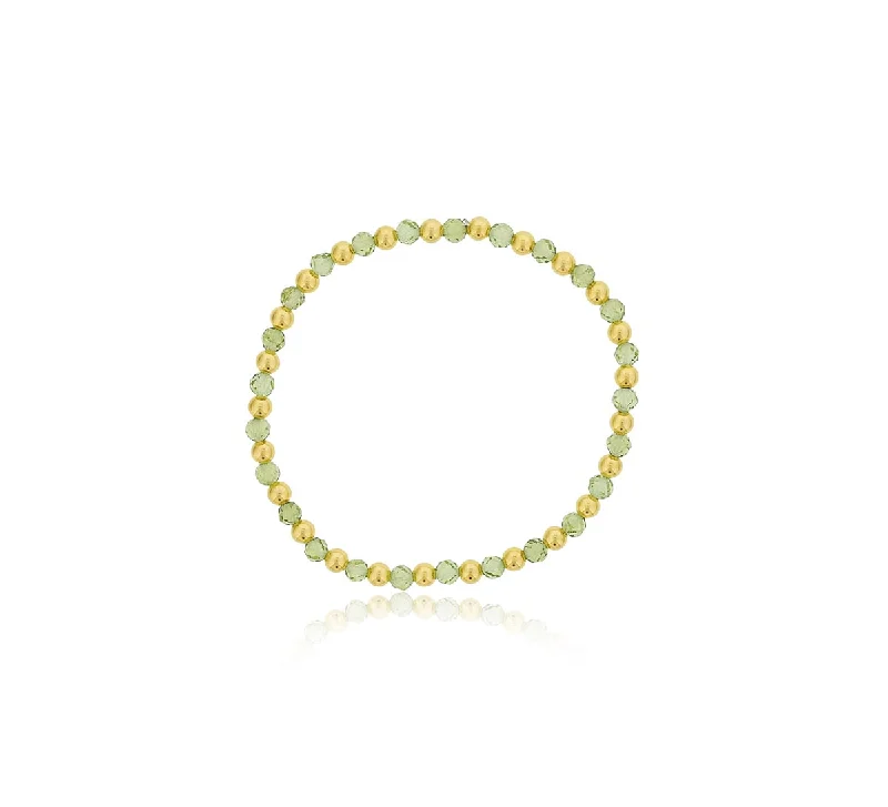 Dee Berkley Peridot Bead Bracelet in 14kt Gold Filled (4mm beads)