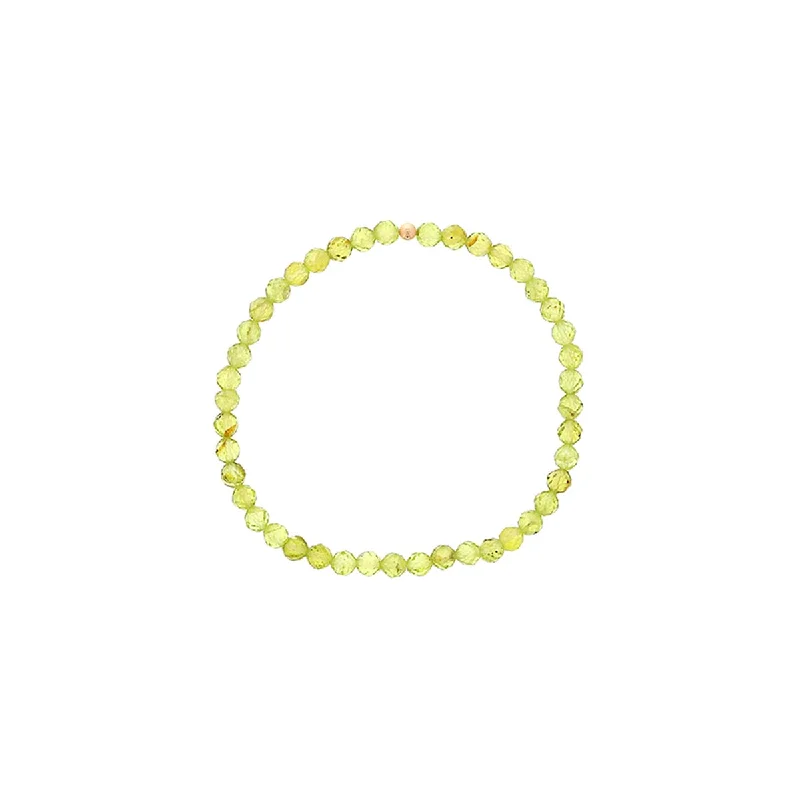 Dee Berkley Peridot Bead Bracelet in 14kt Gold Filled (4mm beads)