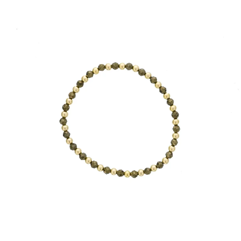 Dee Berkley Pyrite Bead Bracelet in 14kt Gold Filled (4mm beads)