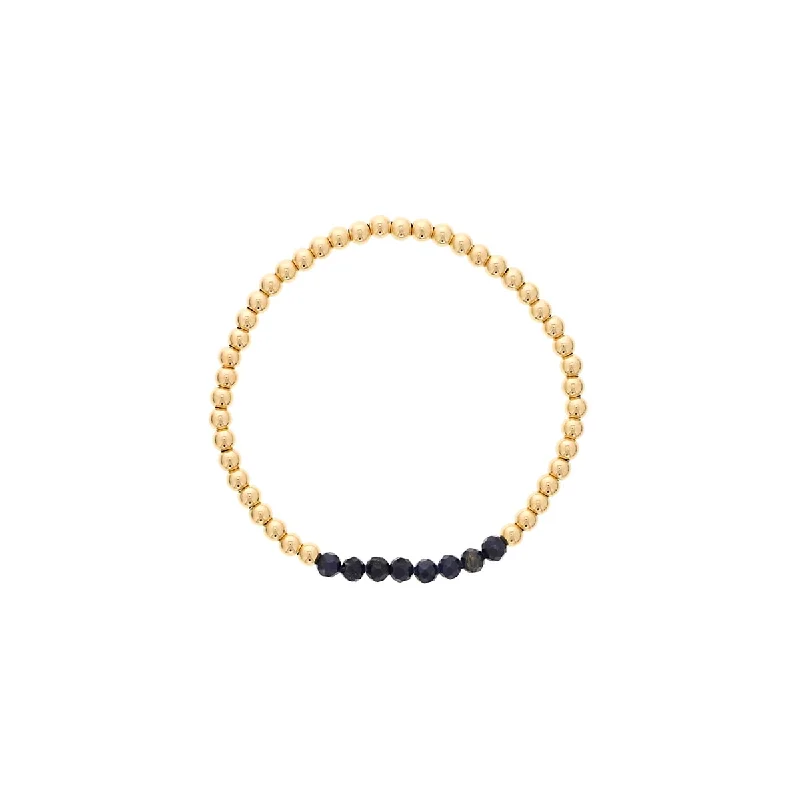 Dee Berkley Sapphire Bead Bracelet in 14kt Gold Filled (4mm bead)