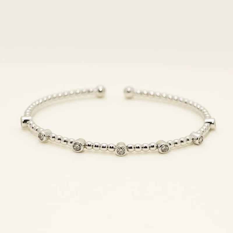 Diamond Flexible Bangle Bracelet in 10kt White Gold (1/2ct tw)