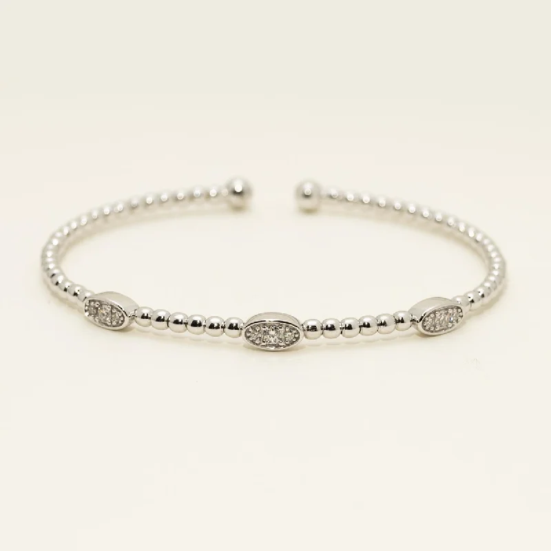 Diamond Flexible Bracelet in 10kt White Gold (1/4ct tw)