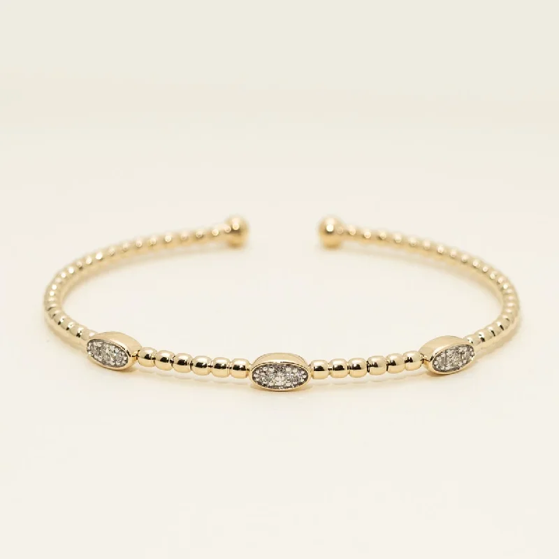 Diamond Flexible Bracelet in 10kt Yellow Gold (1/4ct tw)