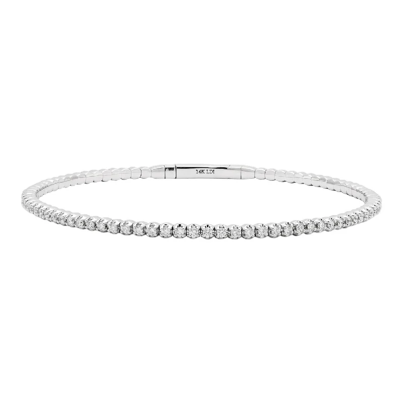 Diamond Flexible Bracelet in 14kt White Gold (1ct tw)