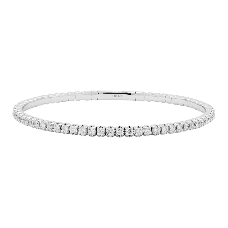 Diamond Flexible Bracelet in 14kt White Gold (2ct tw)