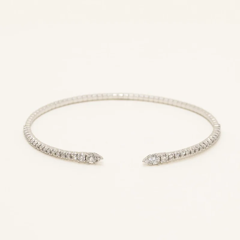 Diamond Flexible Bracelet in 14kt White Gold (3/4ct tw)