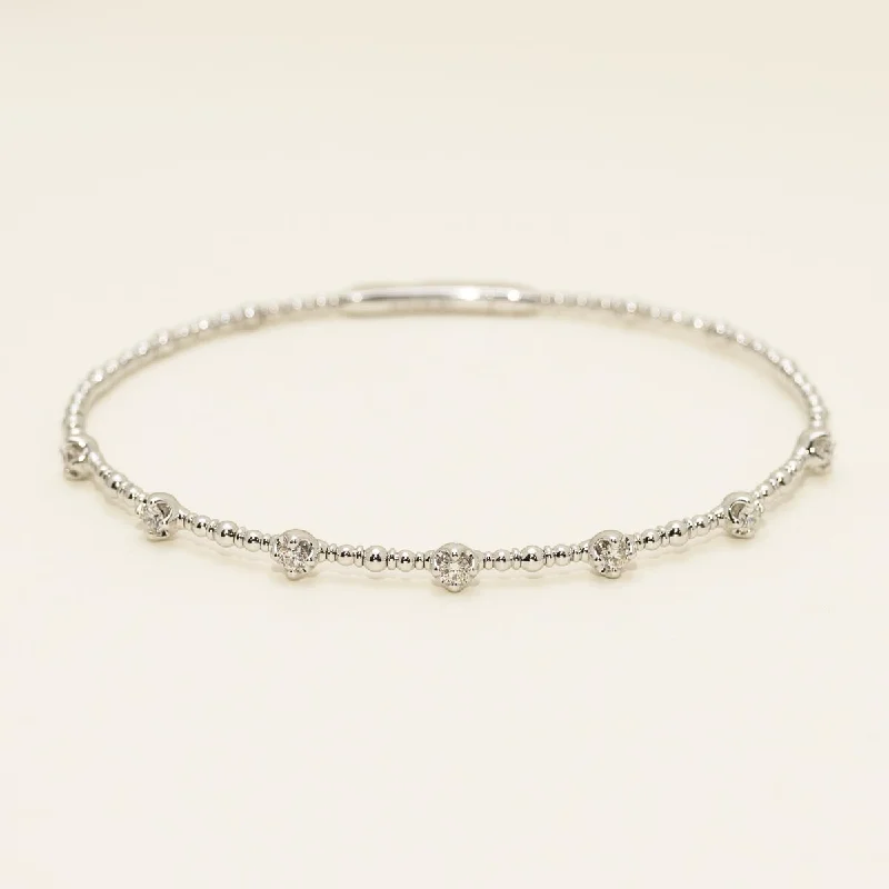 Diamond Flexible Bracelet in 14kt White Gold (3/8ct tw)