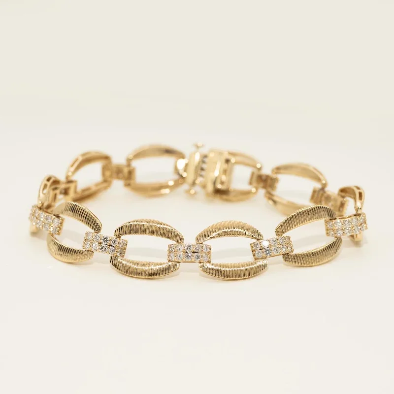 Diamond Link Bracelet in 14kt Yellow Gold (1 7/8ct tw)