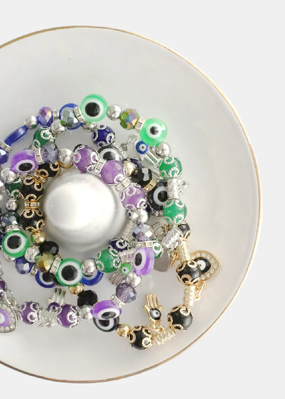 Evil Eye Colorful Bead Bracelet