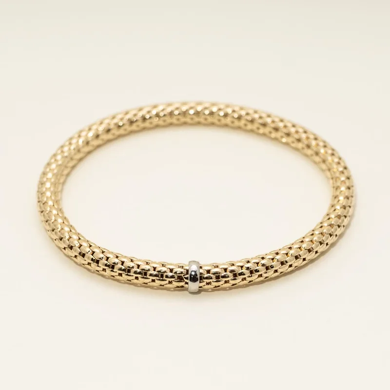 Italian Woven Stretch Bracelet in 14kt Yellow Gold