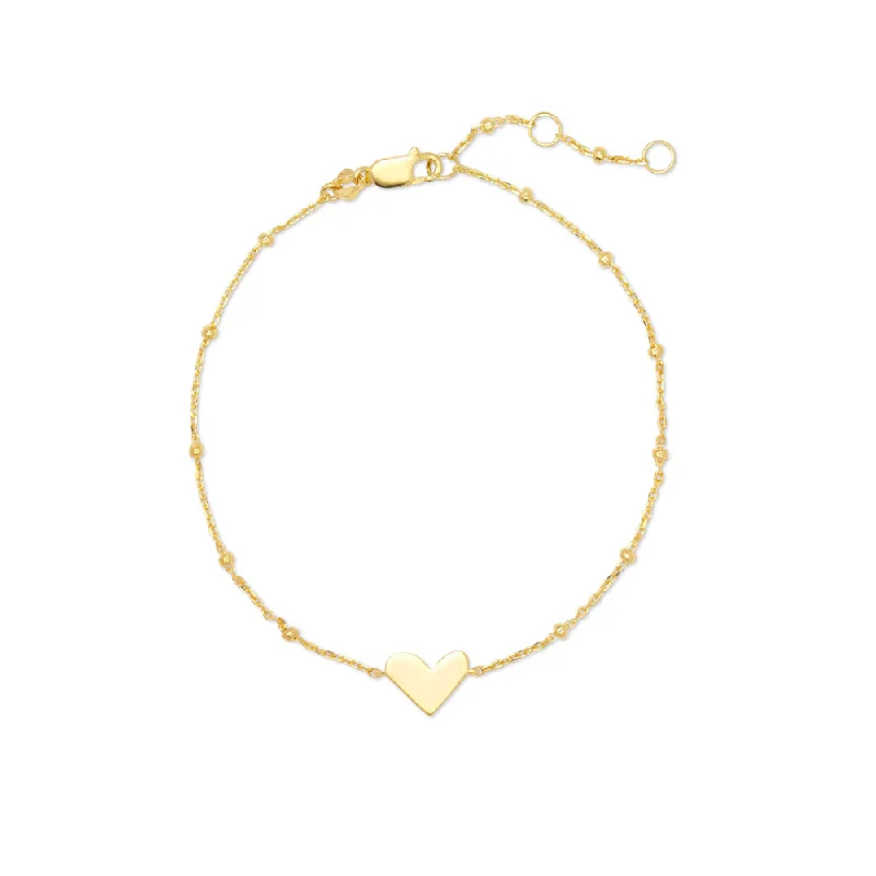 Kendra Scott Ari Heart Delicate Chain Bracelet in 18k Yellow Gold Vermeil