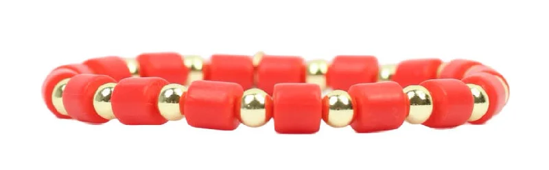 Stacker Stretch Bracelet - Red