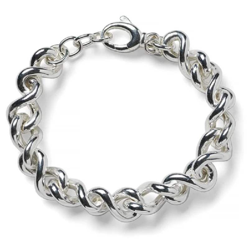 Sterling Silver Infinity Links Bracelet