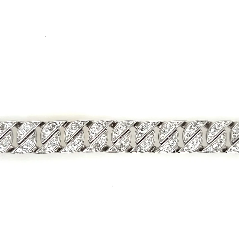 Sterling Silver White Topaz Bracelet