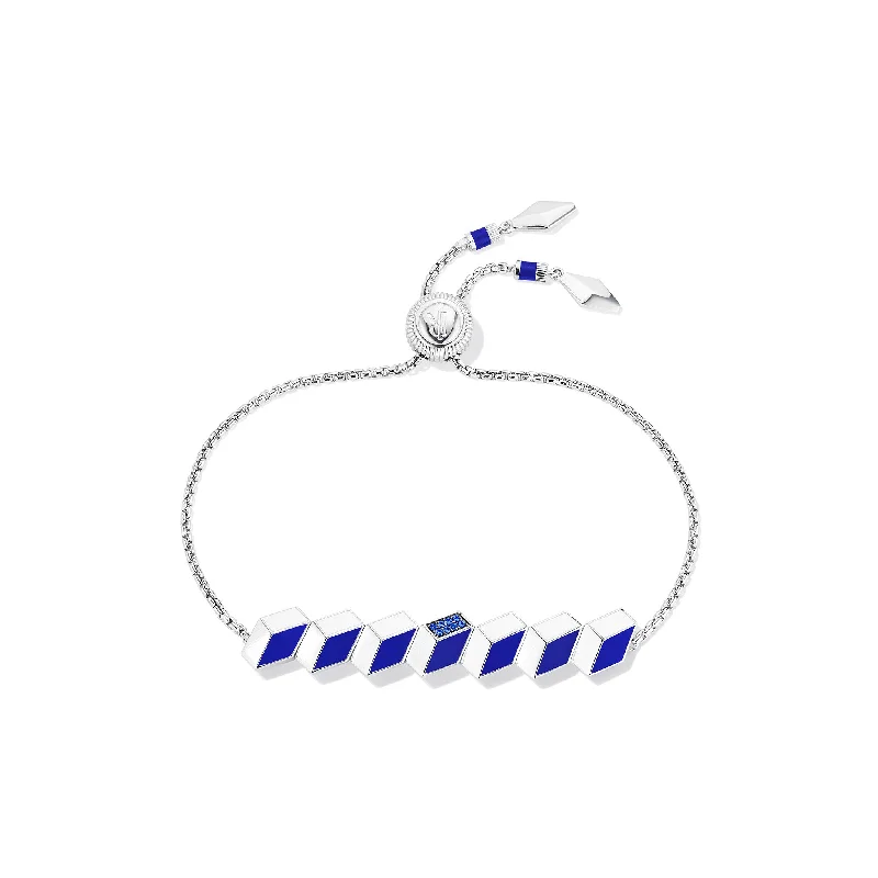 Odyssey Friendship Bracelet with Enamel and Blue Sapphire