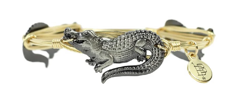 The Pewter Alligator Bangle