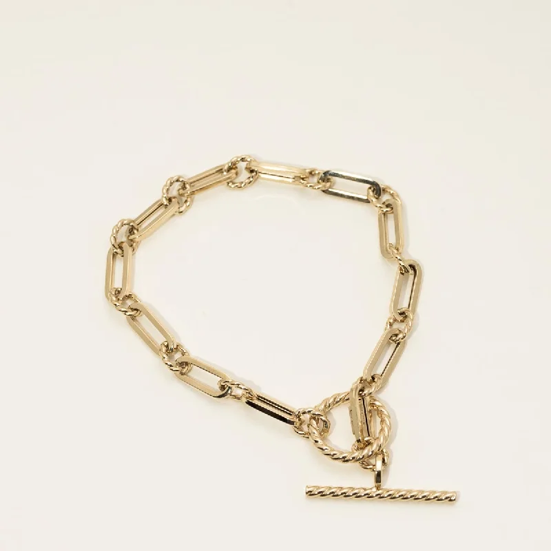 Toggle Link Bracelet in 14kt Yellow Gold