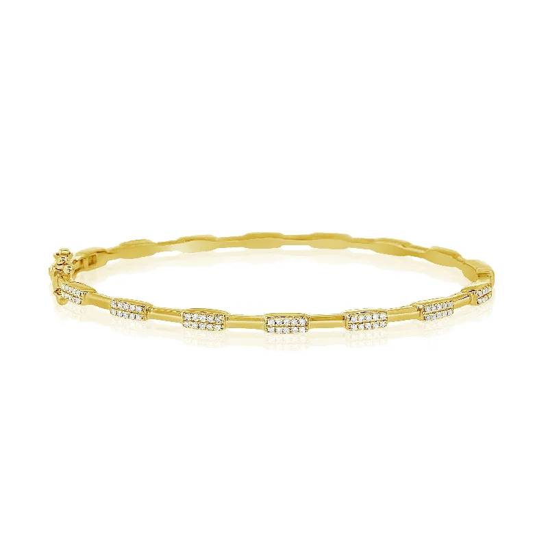 Unique 14K Gold Diamond Bracelet